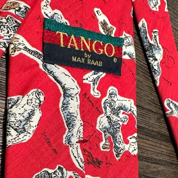 Tango by Max Baab Men's Tie Necktie Baseball Sports Novelty Made in USA - Picture 2 of 3
